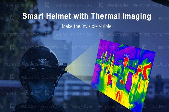 Helm canggih KC N901 bisa mendeteksi panas seseorang.