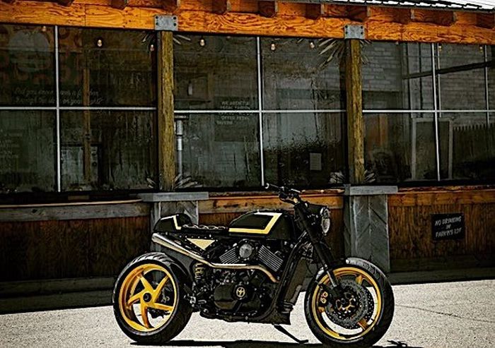 Modifikasi Harley-Davidson Street 750 cafe racer