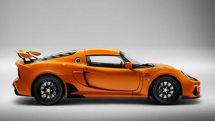 Tampilan samping Lotus Exige Sport 410 20th Anniversary Special Edition