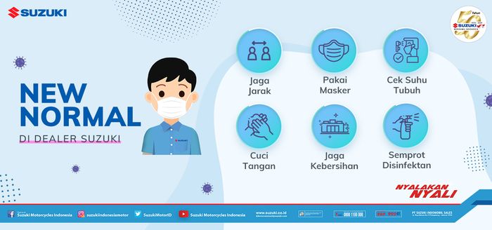 Protokol kesehatan dilakukan di seluruh diler Suzuki