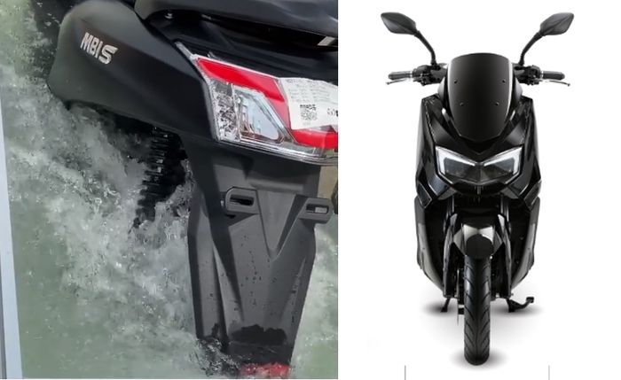 Motor listrik MBI S yang desainnya mirip Yamaha NMAX aman saat direndam banjir