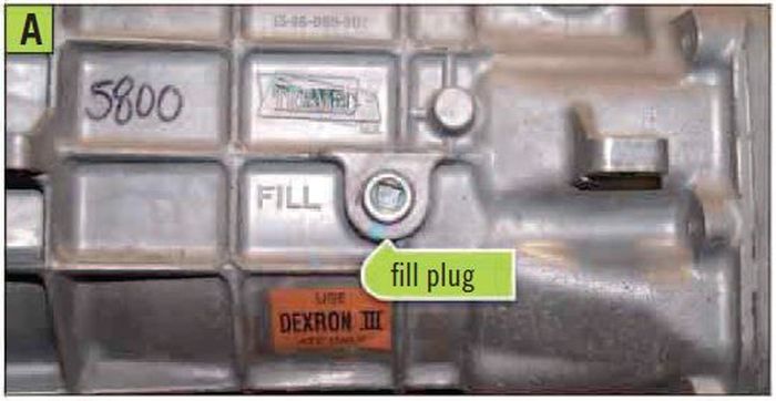 Posisi fill plug pada transmisi manual mobil