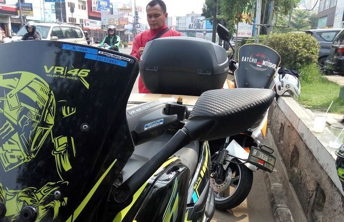 Yamaha NMAX milik Irpan yang dijumpai komponen atau part aneh