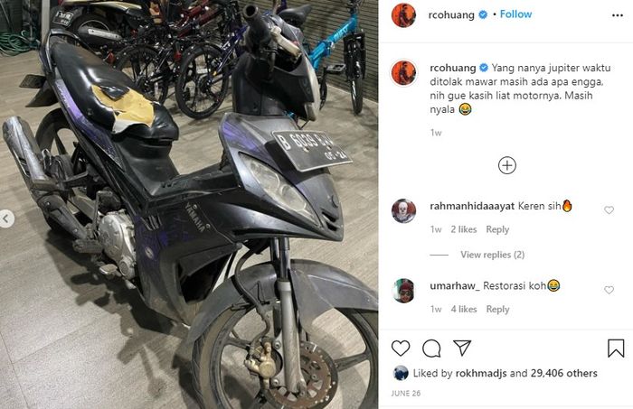 Kondisi Yamaha Jupiter MX Rico Huang