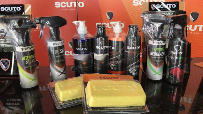 Produk Scuto Nano Ceramic+ jadi andalan dan ditawarkan dalam beragam paket untuk pengguna mobil dan motor