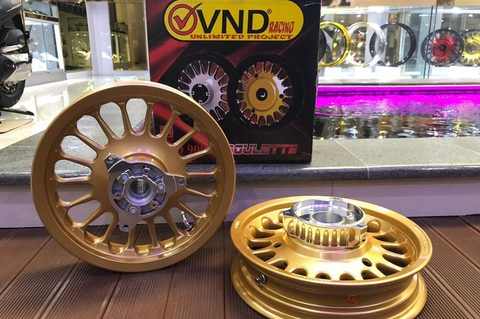 Pelek VND Roulette Yamaha NMAX Ring 12 Inci baru tersedia warna goldmatte, Tampilan Motor Makin Padat dan Gambot 