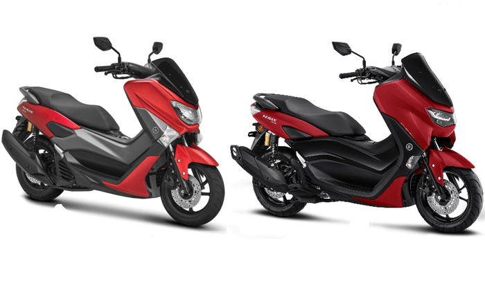 Kiri Yamaha NMAX generasi terakhir dan kanan All New NMAX