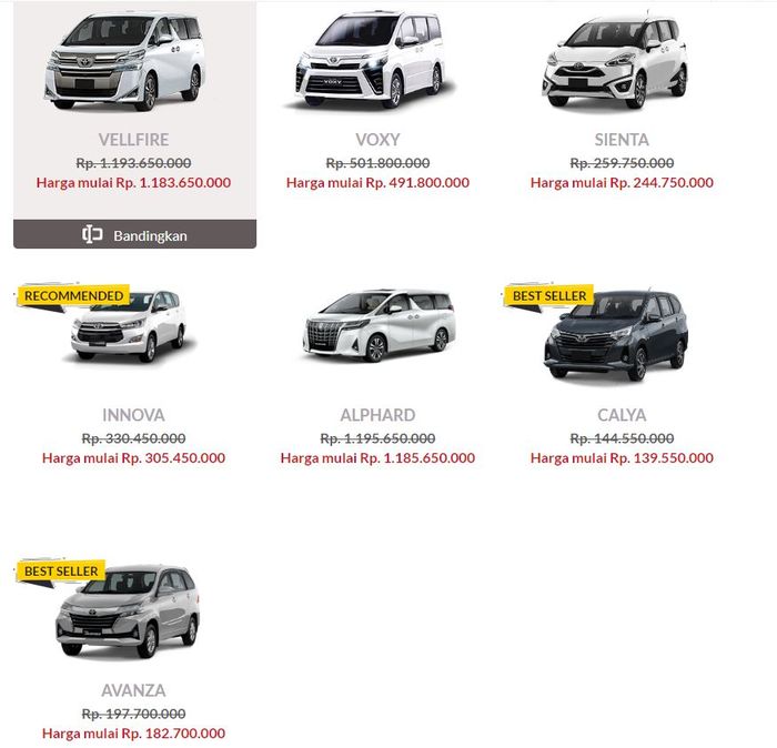 Potongan harga mobil Toyota dari Auto2000