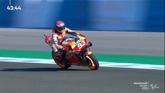 Marc Marquez tampil di FP3 MotoGP Andalusia