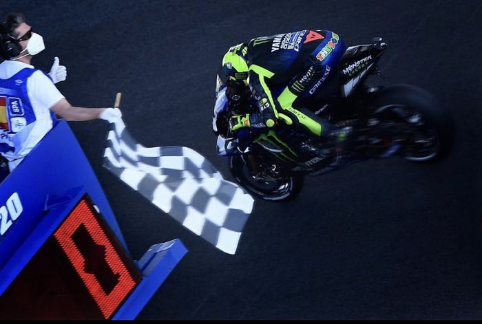 Valentino Rossi mampu finish di posisi 3 di MotoGP Andalusia 2020, menjawab kritik tajam terhadapnya