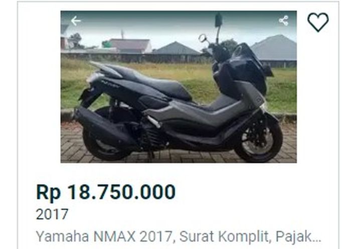 Salah satu Yamaha NMAX bekas di Indonesia
