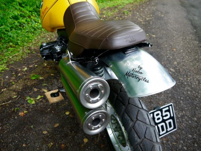 Subframe dipangkas dan diberi jok kustom