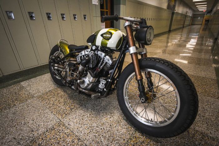 Harley-Davidson Shovelhead bobber dengan turbocharger