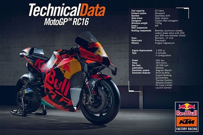 Spesifikasi KTM RC16 2020