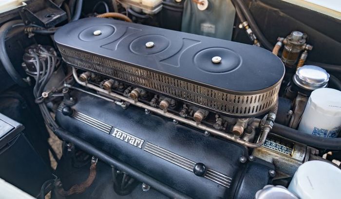 Kondisi mesin Ferrari 275 GTB 1966 yang terjual di rumah lelang Gooding &amp; Co