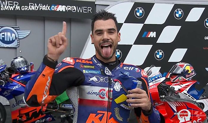 Miguel Oliveira melet usai menang MotoGP Stiria 2020