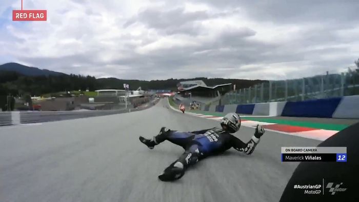 Maverick Vinales loncat dari motor di MotoGP Stiria 2020 karena rem blong