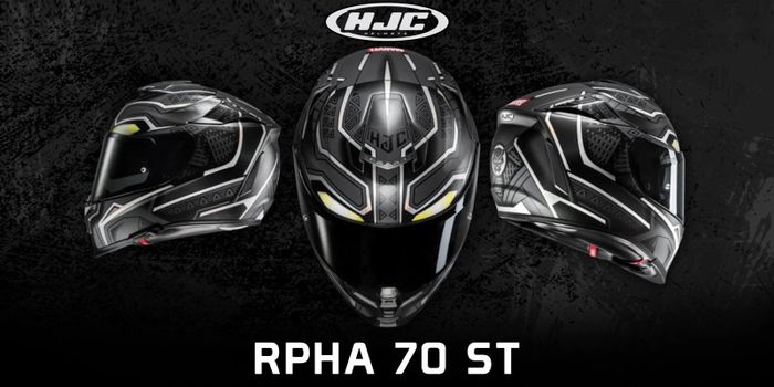 penampakan helm HJC RPHA 70 ST Black Panther 