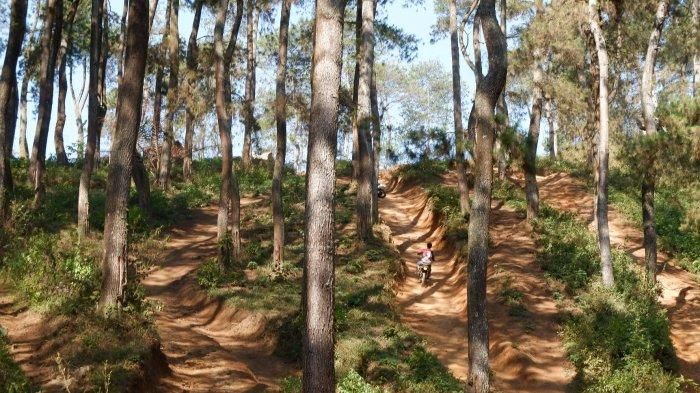 Tanjakan Langit di Gunung Puntang bisa jadi pilihan tempat main motor trail di sekitaran Kota Bandung Jawa Barat