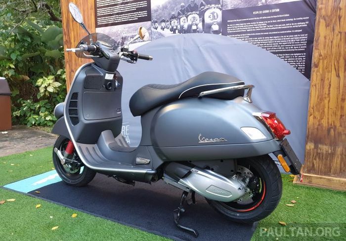 desain bodi belakang Vespa Sei Giorni II Edition 2020.
