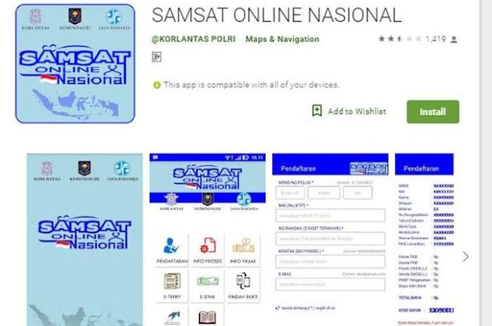 Ilustrasi Samsat Online Nasional