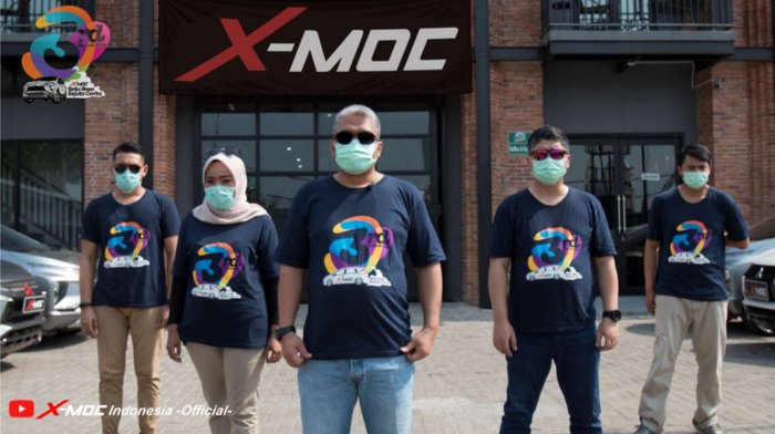 Dikomandoi oleh Ketua Umum X-MOC Indonesia Danny Bastian (tengah), pengurus Nasional X-MOC terjun langsung menjadi host di live streaming pada tanggal 12 September 2020.