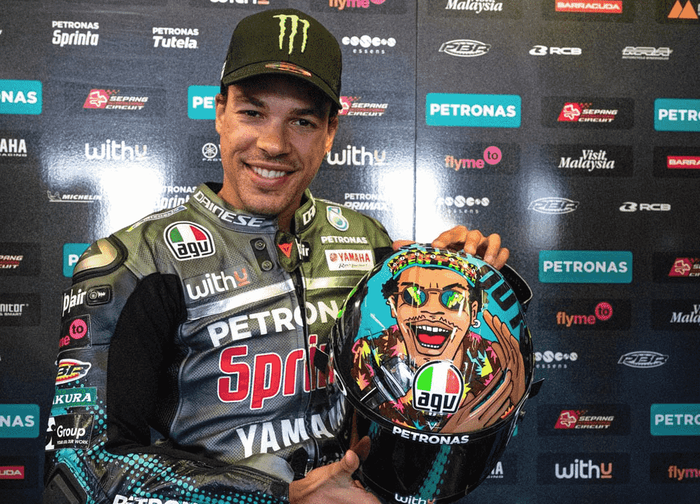 penampakan helm spesial Franco Morbidelli di MotoGP San Marino 2020