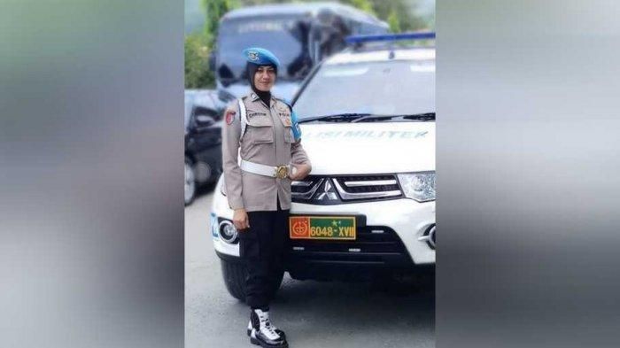 Potret almarhum Bripka Chistin Batfeny saat bertugas. 