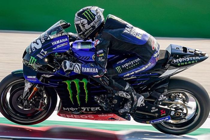 Maverick Vinales saat sesi tes di Sirkuit Misano menjelang MotoGP Emilia Romagna 2020.
