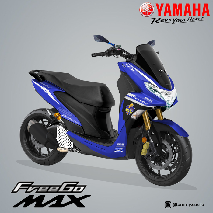 Modifikasi digital Yamaha Freego hasil garapan Tommy Susilo.