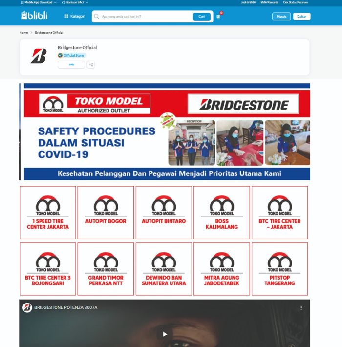 Beli ban Bridgestone kini bisa lewat Blibli.com
