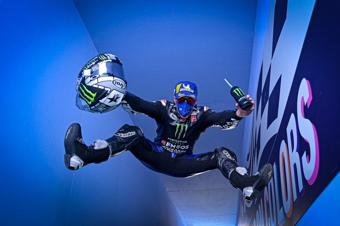 Maverick Vinales senang usai meraih kemenangan MotoGP Emilia Romagna 2020