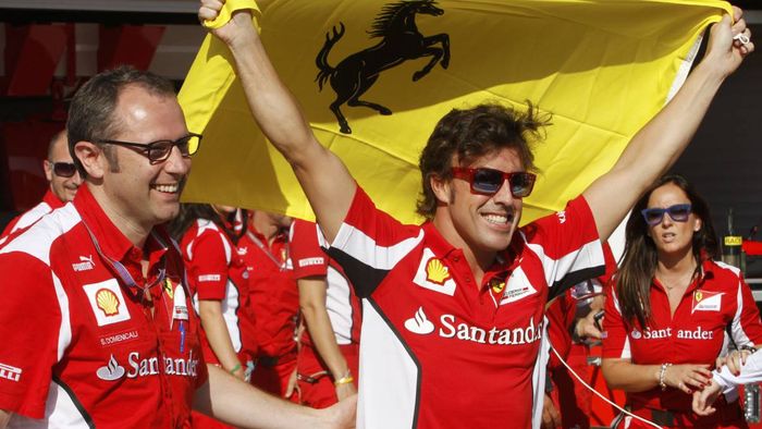 Stefano Domenicali dan Fernando Alonso