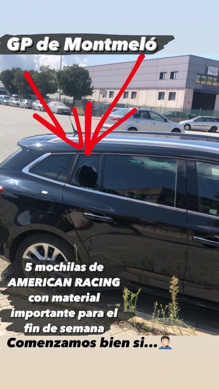 Mobil Marcos Ramirez dan tim American Racing dibobol maling