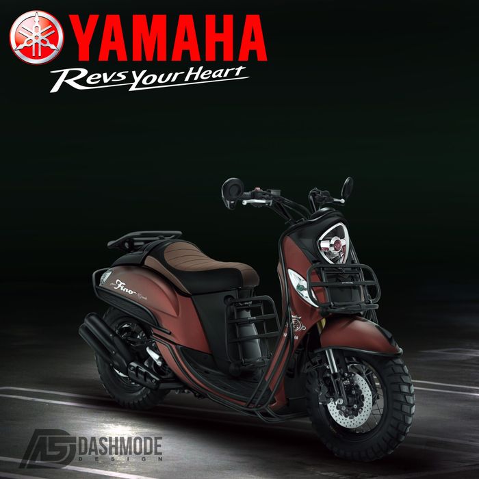 Yamaha Fino garapan Dashmode, tampil kekar ala motor petualang.
