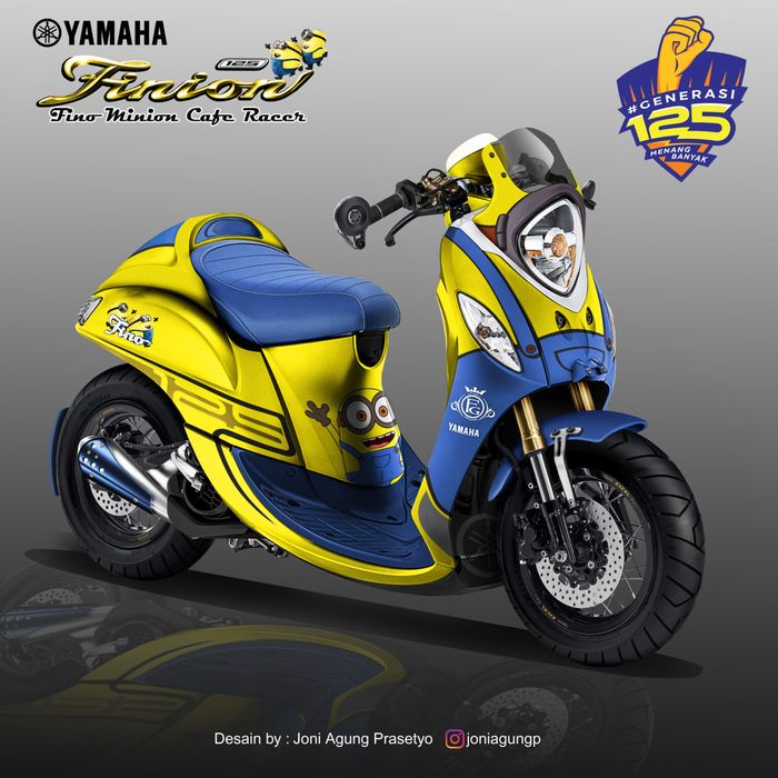 Yamaha Fino berjuluk 'Finion Racer', ada Minion di bodinya!