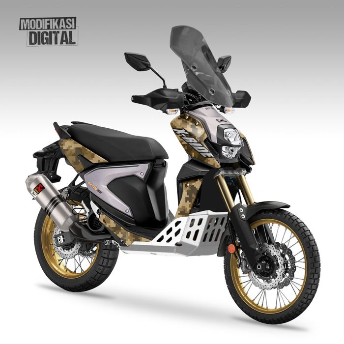Modifikasi digital Yamaha X-Ride garapan Wikan Bherbudi.