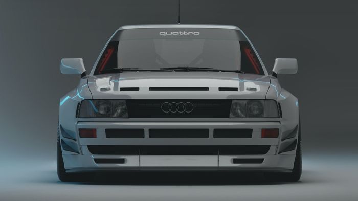 Tampilan depan  Audi RS2 Coupe hasil modifikasi Prior Design