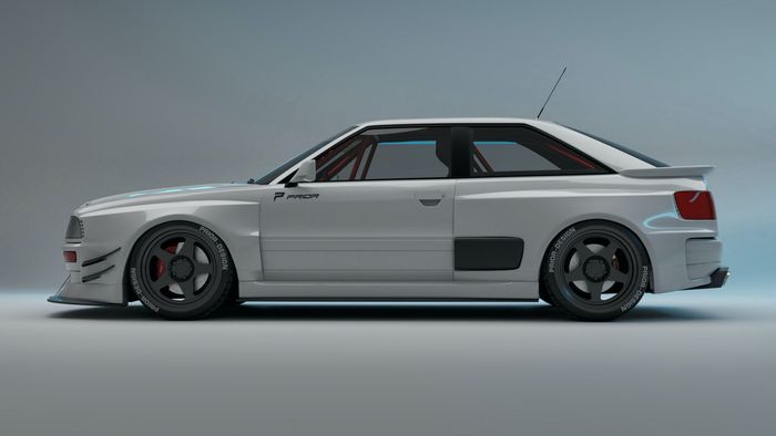 Tampilan samping  Audi RS2 Coupe hasil modifikasi Prior Design