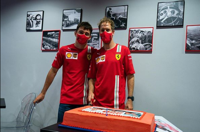 Sebastian Vettel dan Charles Leclerc