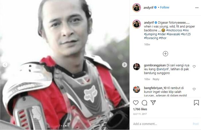 Andy /rif semasa masih menjalani hobi geber motocross