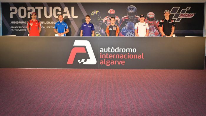 Para test rider berada di Sirkuit Portimao untuk menjalani shakedown test.