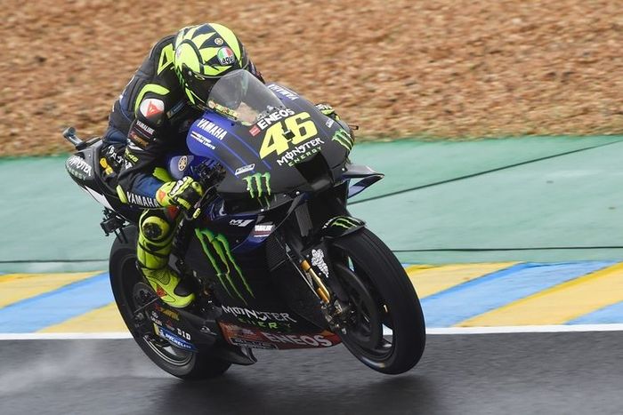 Valentino Rossi saat beraksi di sirkuit Le Mans, MotoGP Prancis 2020.