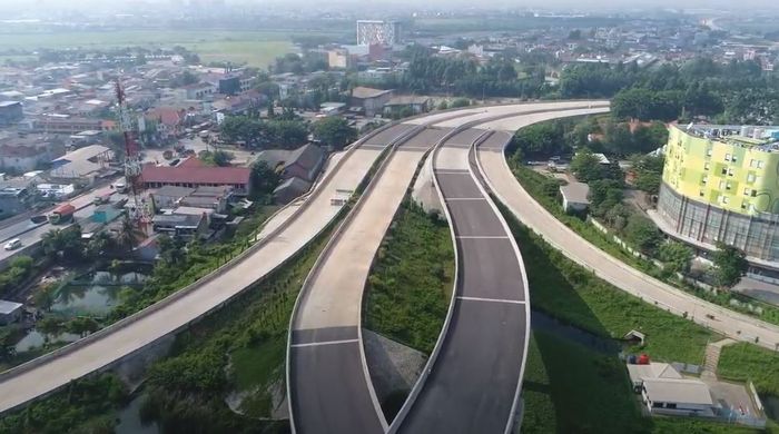 Ilustrasi. Pembangunan Jalan Tol yang termasuk ke dalam jaringan Jalan Tol JORR II.