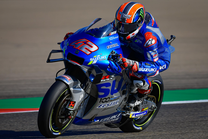 Alex Rins berhasil menang balapan MotoGP Aragon 2020