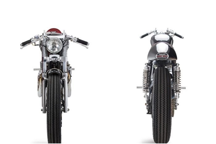 Tampilannya dibuat simpel seperti cafe racer kebanyakan