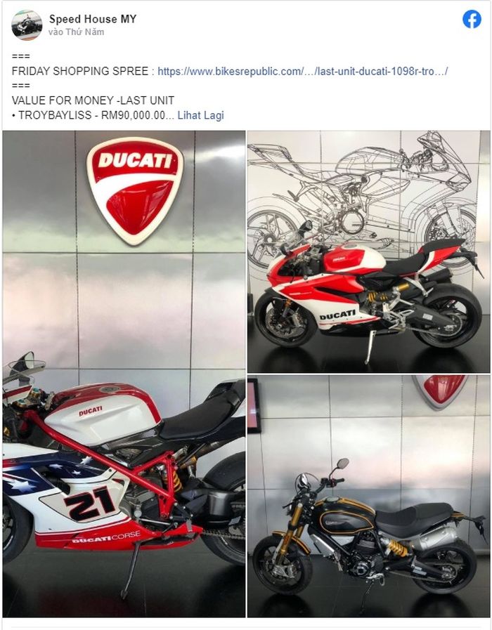 unit terakhir Ducati 1098R Troy Bayliss Limited Edition di Malaysia