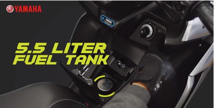 Kapasitas tangki Aerox 155 lebih besar