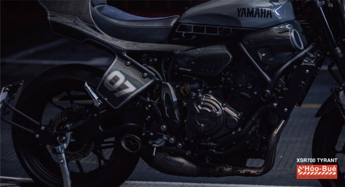 Area kaki-kaki dan mesin Yamaha XSR700 ini hanya mendapat sedikit ubahan