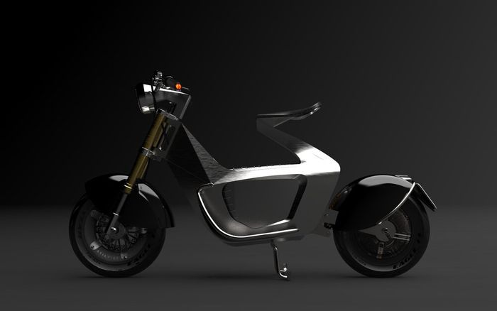 Tampang samping skuter listrik Stilride